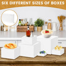 Acrylic White Cube Display Stand for Desserts & Toys by Axyaa