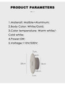 Luxury Marble Wall Lamp by Axyaa - Elegant Round Design for Living Room, Bedroom, Corridor