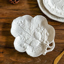 Axyaa Ceramic Dessert Plate with Grape Design