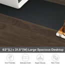 Axyaa 63” Executive Desk: Modern Business Furniture with Thicken Frame