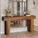 Axyaa Farmhouse Wood Console Table, 63-Inch Entryway Sofa Table for Hallway