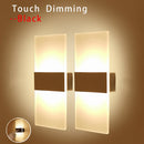 Axyaa LED Motion Wall Lamp, Acrylic Lighting, Touch Switch - Modern Living Room & Bedroom Decor