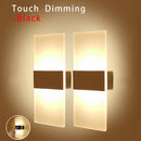 Axyaa LED Motion Sensor Wall Lamp, Acrylic Lighting, Touch Switch, Modern Interior Decor