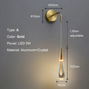 Axyaa Crystal Glass LED Wall Sconces for Indoor Living Room and Bedroom