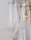 Axyaa Glass Petals Pendant Light - Colorful Tiered Hanging Lamp for Home Lighting