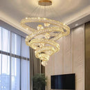 Axyaa Crystal Chandelier Pendant Light for Living Room Dining Room Ceiling