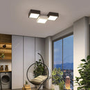 Axyaa Square LED Ceiling Lamp for Aisle, Bedroom, Study, Balcony - Modern Black White Lighting