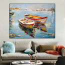Axyaa Sailing Boat Abstract Sea Canvas Wall Art Print for Home Décor