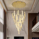 Axyaa Crystal Chandelier Ceiling Lamp LED Hanging Lights for Living Room
