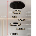 Axyaa Crystal Chandelier Stair Pendant Lamp Living Room Pendant Lights