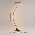 Axyaa Nordic LED Corner Floor Lamp in Coffee White for Home Decor Lighting