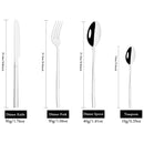 Axyaa 24-Piece Silver Stainless Steel Cutlery Set, Western Kitchen Flatware