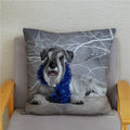 Axyaa Cute Schnauzer Print Pillowcase Cover