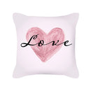 Axyaa Happy Valentine's Day Pink Pillowcase - Cute Square Cushion Cover