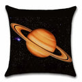 Axyaa Solar System Planets Linen Cushion Cover 45x45cm Bedroom Living Room Sofa Decor