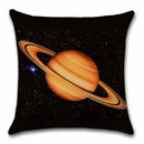 Axyaa Solar System Planets Linen Cushion Cover 45x45cm Bedroom Living Room Sofa Decor