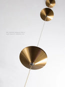 Axyaa Gold Black LED Cone Floor Lamp for Modern Indoor Lighting