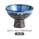 Axyaa Tall Feet Snack Bowl - Retro Ceramic Dessert Plate for Restaurant Tableware