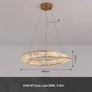 Axyaa Gold Metal LED Dimmable Ceiling Light with K9 Crystals