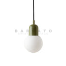 Axyaa Glass Ball LED Pendant Lamp Iron Art Fixture for Home Decor