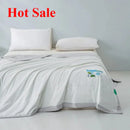 Axyaa Knitted Cool Summer Quilt Machine Washable Air Conditioner Quilt Ice Silk