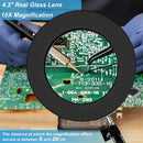 Axyaa LED Magnifying Desk Lamp 3 Color Modes 10-Level Dimmable Hands-Free Magnifier