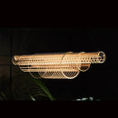 Axyaa Glass LED Chandelier with Remote Dimming Control and Crystallong Pendant Light