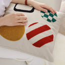 Axyaa Embroidery Pillow Cover 45x45cm Soft Cozy Square Home Decoration