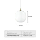 Axyaa White Glass Ball Chandelier - LED Pendant Lights for Home and Restaurant Decor
