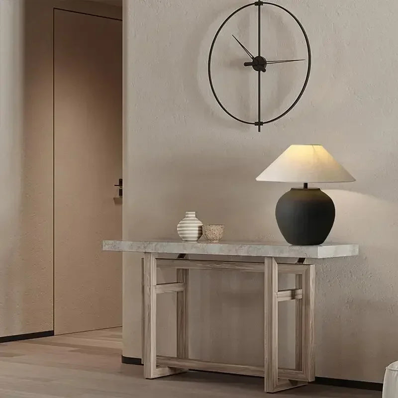 Axyaa Retro Ceramic Floor and Table Lamps for Bedroom and Living Room Decor