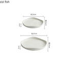 Axyaa Irregular Ceramic Dinner Plate Set