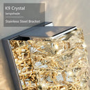 Axyaa Sparkling Crystal LED Wall Lamp in Gold/Chrome for Living Room, Bedroom, Study Hallway