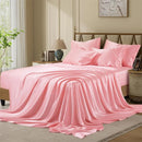 Axyaa Mulberry Silk Bed Sheet Set Queen King Ultra Soft High End Bedding