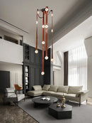 Axyaa Marble Designer Belt Pendant Light: Dimmable Luxury Chandelier