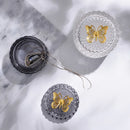 Axya Glass Jewelry Box Candy Jar Home Organizer Butterfly Design