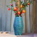 Axyaa Ins Style Ceramic Floor Vase for Home Decor & Living Room Art