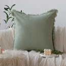 Axyaa Light Green Tassel Cushion Cover - Nordic Style Living Room Decor