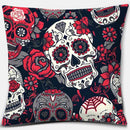 Axyaa Skull Print Series Cushion Cover - Rainbow Peach Decoration for Home