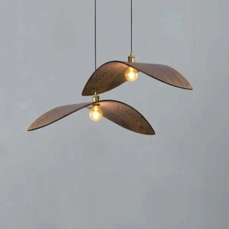 Axyaa Walnut Wood Pendant Lamp for Kitchen Restaurant Home Decor Lighting