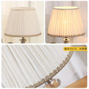 Axyaa Crystal Table Lamp | White Modern Bedroom Bedside Lighting