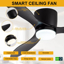 Axyaa Modern Ceiling Fan Light 6 Speeds Remote Control Bedroom Decor