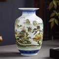 Axyaa Blue White Porcelain Vase Arranger Dracaena sanderiana Home Decor