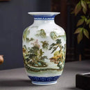Axyaa Blue White Porcelain Vase Arranger Dracaena sanderiana Home Decor