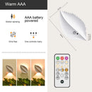 Axyaa RGB/Warm Light Leaf Wall Lamp with Motion Sensor & Remote Control
