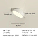 Axyaa LED Semicircular Ceiling Lights for Balcony Bedroom Entrance Creative Lighting Fixtures