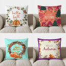 Axyaa October Floral Wreath Decorative Pillow Cover for Sofa, Bedroom, Car