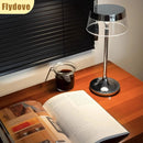 Axyaa Chrome Rechargeable LED Desk Lamp for Home Decor and Lighting