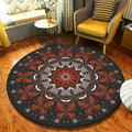 Ethnic Mandala Round Carpet for Living Room Decor by Axyaa