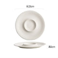Axyaa White Ceramic Plate Set - Elegant Dinnerware for Every Meal