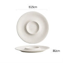 Axyaa White Ceramic Plate Set - Elegant Dinnerware for Every Meal